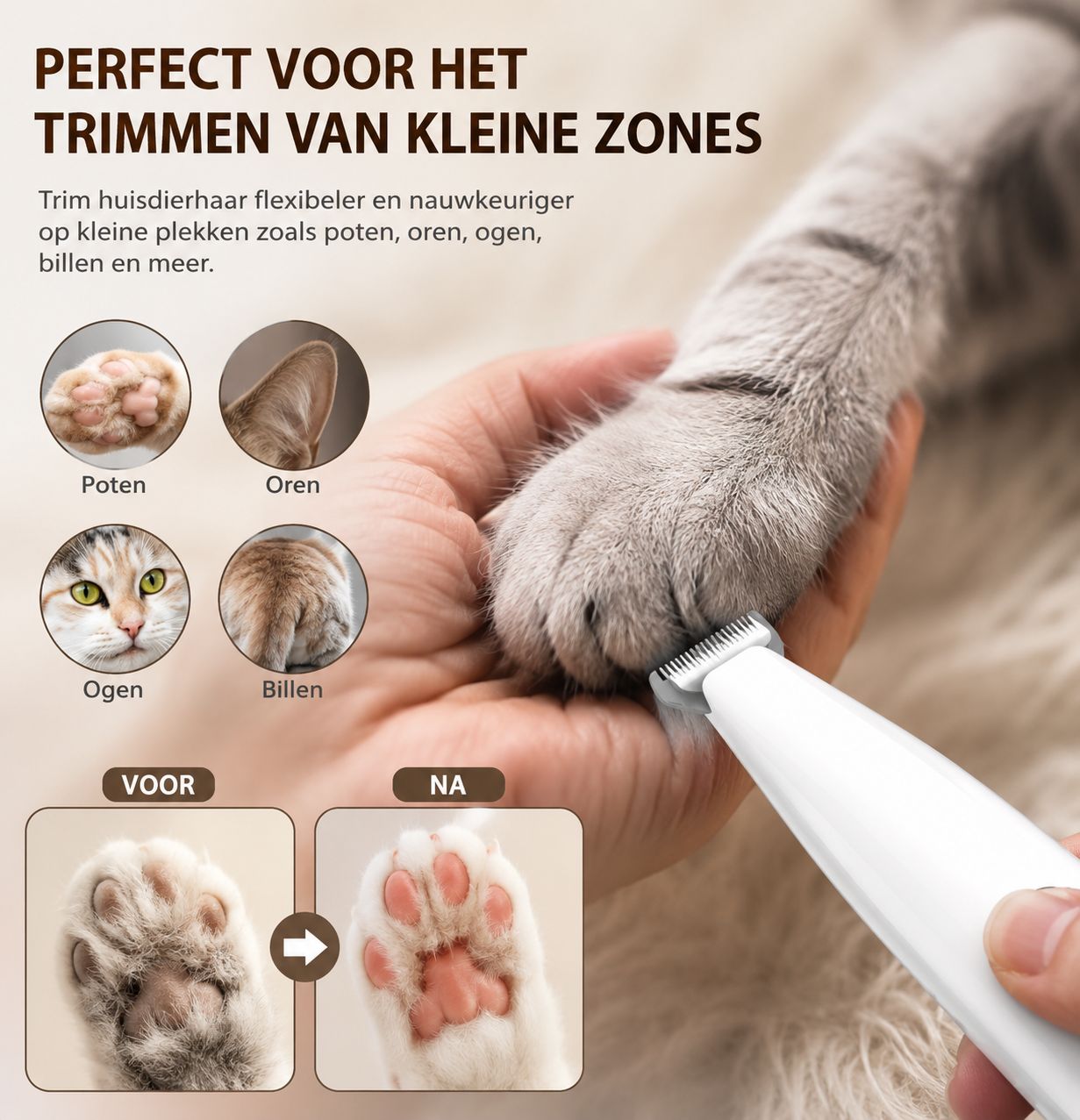 PawTrim Pro Professionele Draadloze Tondeuse