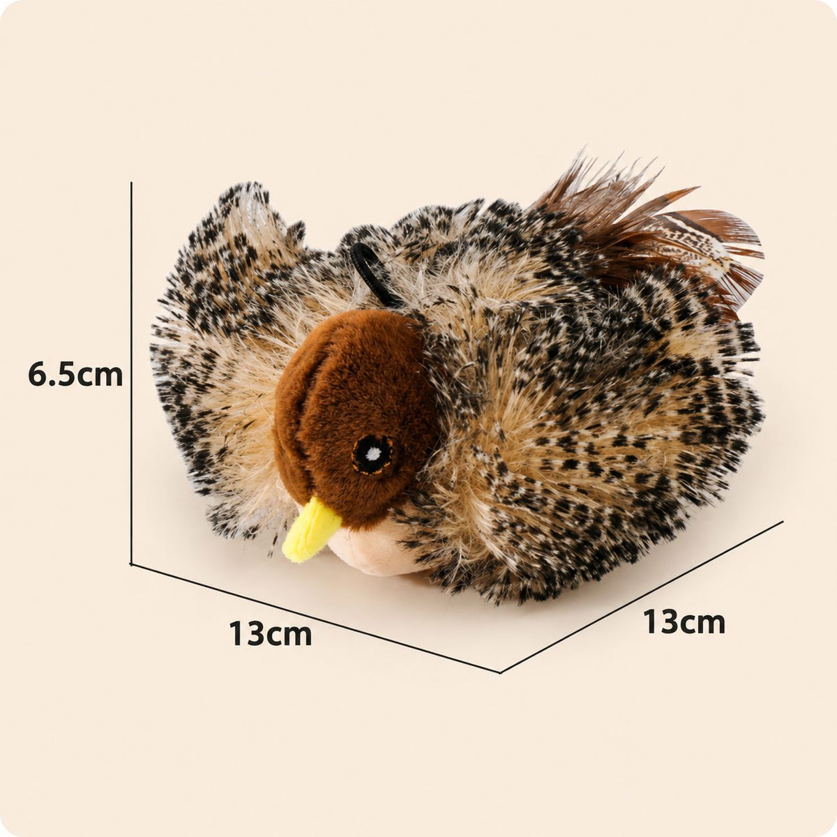 Veluropet Realistische Simulatie Vogel voor Katten - Grote Mus (Flappert + Tjilpt)